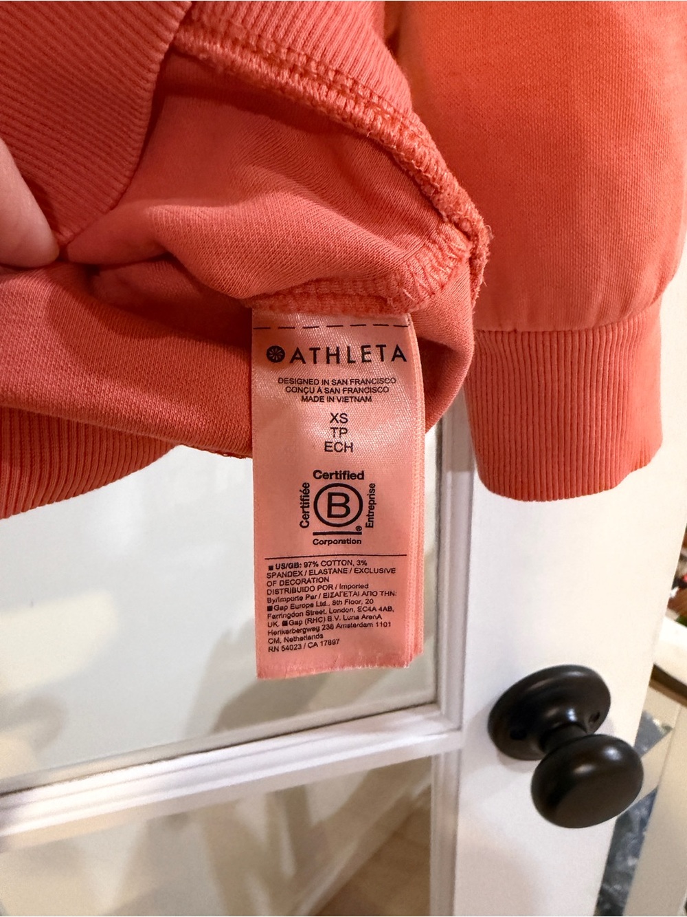 Athleta Women's Sundown Hoodie Sweatshirt Orange Size XS - Picture 4 of 4